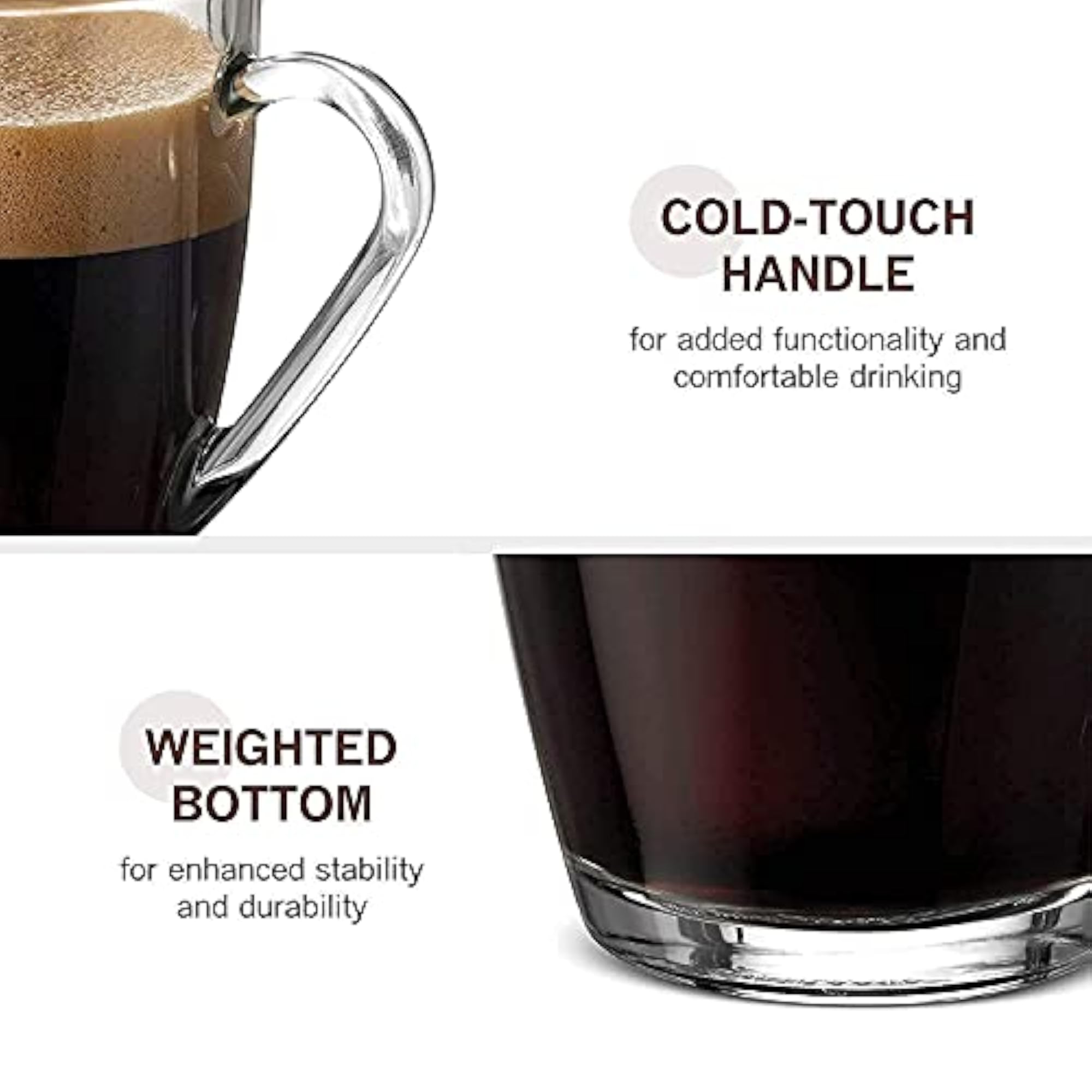 220ml Classic Round Shape Clear Tea/Coffee Cup Set of 12